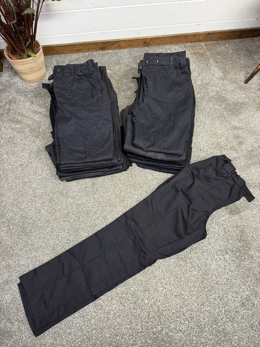 100x Black Trousers Job Lot Police Security Theatre Uniform JOB LOT