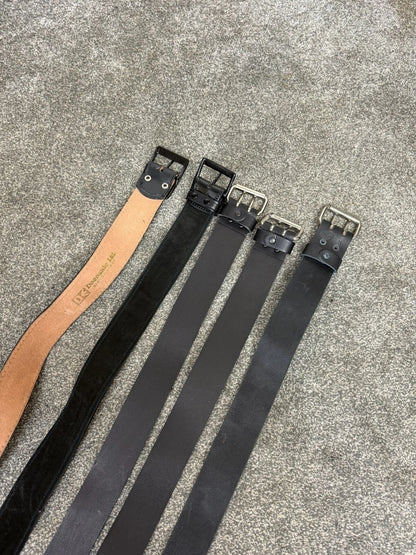 5x Ex Police 2" Leather Duty Belt Job Lot Security Pouches Big Sizes
